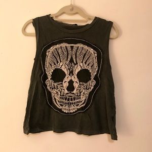 Skeleton knitted muscle tee